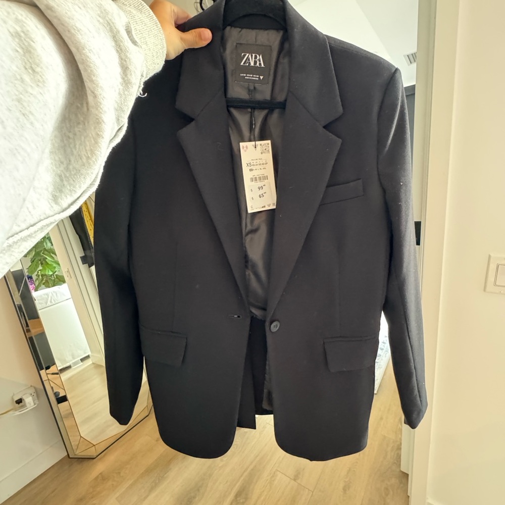 Zara Basic Blazer in Black